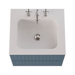 KIT - Adeline Denim 24" Single Vanity with Integrated Solid Surface Top