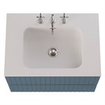KIT - Adeline Denim 30" Single Vanity with Integrated Solid Surface Top