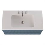 KIT - Adeline Denim 42" Single Vanity with Integrated Solid Surface Top