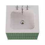 KIT - Adeline Forest 24" Single Vanity with Integrated Solid Surface Top