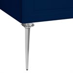 Alma Blue 36" Vanity with Chrome Legs & Knobs without Top