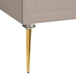 Alma Taupe 30" Single Vanity with Gold Legs & Knobs without Top