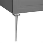 Alma Gray 36" Vanity with Chrome Legs & Knobs without Top