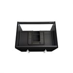 Alma Black 30" Vanity with Chrome Legs & Knobs without Top