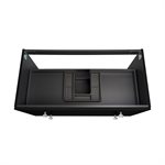 Alma Black 42" Vanity with Chrome Legs & Knobs without Top