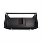 Alma Black 42" Vanity with Gold Legs & Knobs without Top