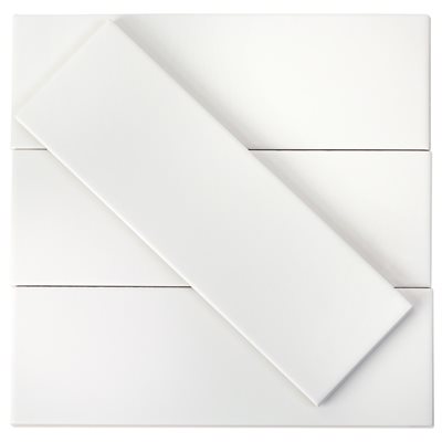 Soho White Matte 3x9, White Matte Subway Tile