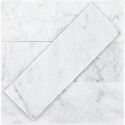White Carrara 4x12 Polished
