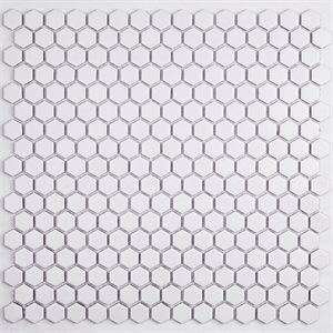 Close Out - Simple Hexagon Solid Matte White